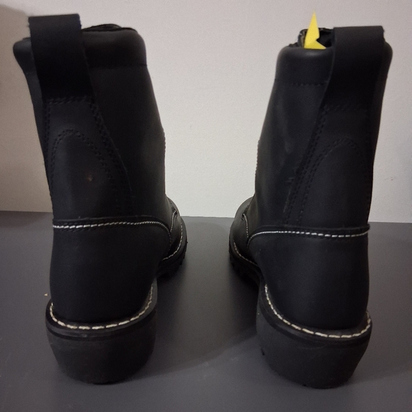 Work America Logger Boots Mens Size 9 1/2 Leather Waterproof Steel Toe - Picture 6 of 7